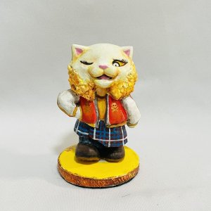画像1: Nick9：樹脂のフィギュア　スカジャンキャット (1)