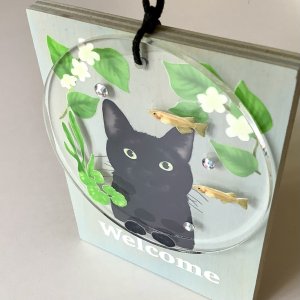 画像8: 9nyan：Welcome プレート ＊クロネコ＊ (8)