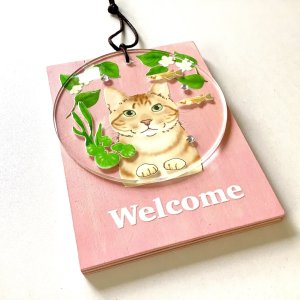 画像4: 9nyan：Welcome プレート ＊茶トラ＊ (4)