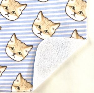 画像4: 9nyan：ネコ科の仲間たち＊*ミニタオルハンカチ ２枚セット 『マヌルネコ・スナネコ』(一部寄付) (4)