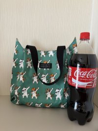 画像1: kiki：ねこ耳トートバッグ緑