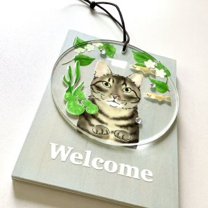 画像9: 9nyan：Welcome プレート ＊キジトラ＊ (9)