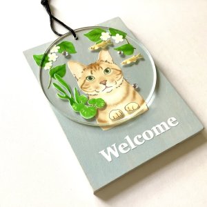 画像10: 9nyan：Welcome プレート ＊茶トラ＊ (10)