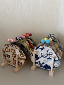 画像1: kiki：丸玉がま口ポーチ(10種) (1)