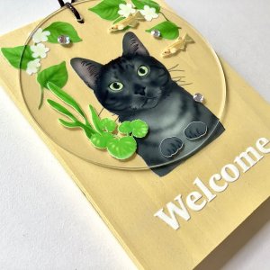 画像6: 9nyan：Welcome プレート ＊黒トラ＊ (6)