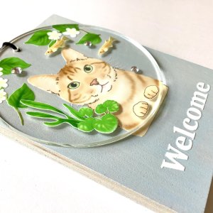 画像11: 9nyan：Welcome プレート ＊茶トラ＊ (11)
