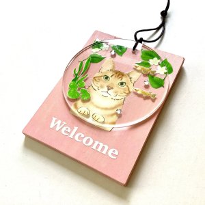 画像2: 9nyan：Welcome プレート ＊茶トラ＊ (2)
