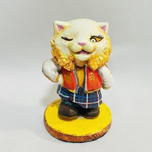 画像2: Nick9：樹脂のフィギュア　スカジャンキャット (2)