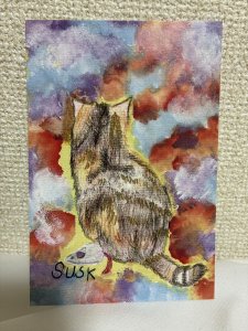 画像1: susk：ポストカード「びわちゃん」 (1)