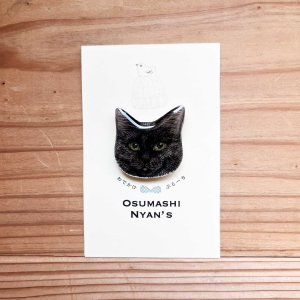 画像1: kikogurumi : おでかけぶろーち（手描き ／ クロ） (1)