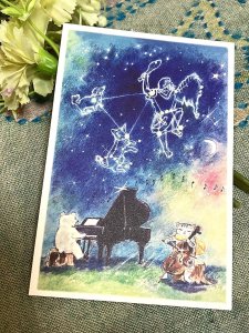 画像7: ドレミかんぱにー：ポストカード６枚セット「森の動物たち」 (7)