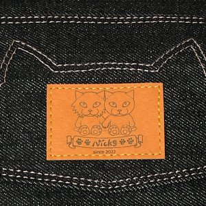 画像6: Nick9：猫耳ステッチのデニムトート　ピンクステッチ (6)
