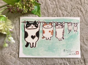画像5: ドレミかんぱにー：和紙のポストカード　4枚セットvol.２ (5)