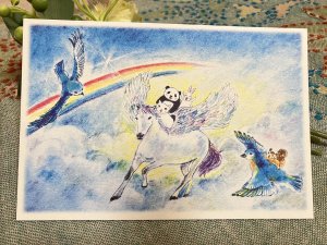 画像2: ドレミかんぱにー：ポストカード６枚セット「森の動物たち」 (2)