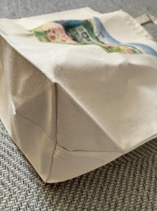 画像4: ドレミかんぱにー：トートバック大「秋桜とレトロ電車」（一部寄付） (4)
