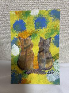 画像1: susk：ポストカード「いつもいっしょ」 (1)