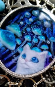 画像2: Jellyfish月まる：きのこの森の猫キーチャーム (2)