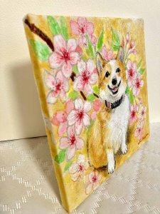 画像3: ドレミかんぱにー：キャンバスアート・原画「うちの子の肖像画オーダー」（納期9〜10月） (3)