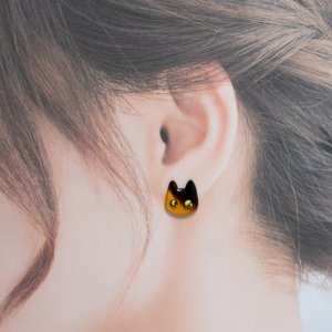 画像1: mofu-moe：猫の目輝く！イヤリングorピアス【サビ4】 (1)