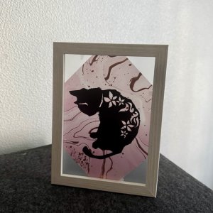 画像1: 星空月華：ココに何かいるよ・切り絵（一部寄付） (1)