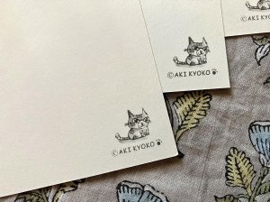 画像8: ドレミかんぱにー：ポストカード4枚セット「ハープ弾きの猫」（全額寄付） (8)