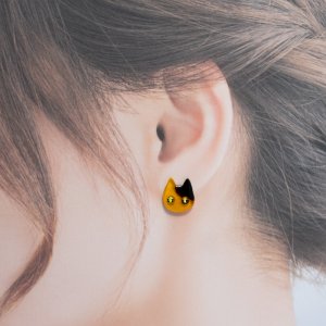 画像1: mofu-moe：猫の目輝く！イヤリングorピアス【サビ2】 (1)