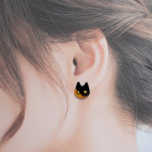 画像1: mofu-moe：猫の目輝く！イヤリングorピアス【サビ1】 (1)