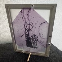 画像3: 星空月華:月のオブジェと羽根猫・切り絵(一部寄付)