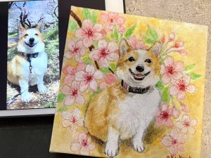 画像2: ドレミかんぱにー：キャンバスアート・原画「うちの子の肖像画オーダー」（納期9〜10月） (2)