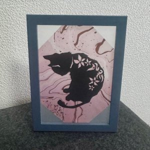 画像1: 星空月華：ココに何かいるよ・切り絵（全額寄付） (1)