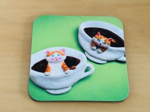 画像1: 高橋理佐：コースター＜浅いりコーヒー深いりコーヒー＞ (1)