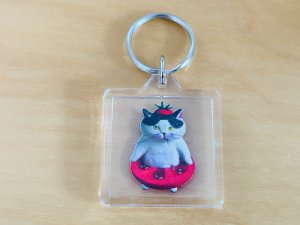 画像1: 高橋理佐：アクリルキーホルダー＜トマトまとう＞ (1)