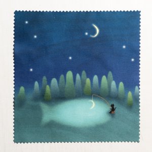 画像1: 月魚ひろこ：メガネ拭き＜月釣り＞ (1)