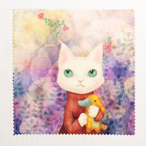 画像1: 月魚ひろこ：メガネ拭き＜耳花ねこ＞ (1)