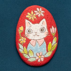 画像1: 月魚ひろこ：ブローチ（赤） (1)