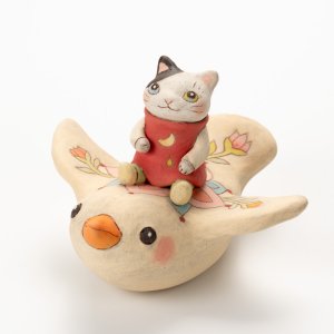 画像1: 月魚ひろこ：鳥と猫 (1)