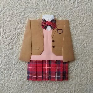 画像1: 晴空：ポチ袋・女子ブレザー(キャメル) (1)