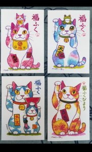 画像1: Mari-Q。:ポストカード4種セット (1)