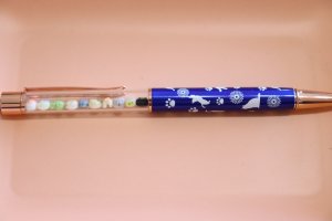 画像1: さおちょめねんど。：ミニチュアパーツボールペン🐾【メタリックブルー】名入れ無料 (1)