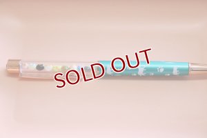画像1: さおちょめねんど。：ミニチュアパーツボールペン【ラメターコイズブルー】（全額寄付） (1)