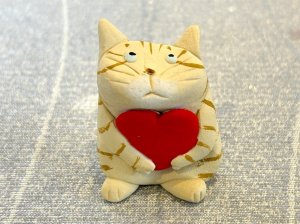 画像1: 半澤淳子：トラ猫「♡ハート」【1】 (1)
