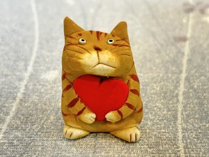 画像1: 半澤淳子：トラ猫「♡ハート」【2】 (1)
