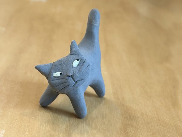画像1: 半澤淳子：散歩トラ猫【グレーねこ】 (1)