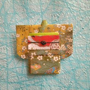 画像1: 晴空；着物の形のポチ袋【振袖】 (1)
