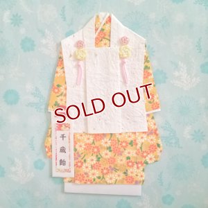 画像1: 七五三祝用お祝い袋【三歳女児】＜被布：白＞ (1)