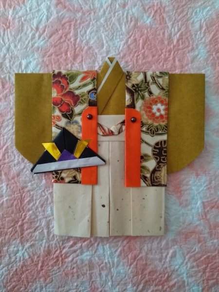 画像1: 着物の形のポチ袋(端午の節句)(黄土色) (1)