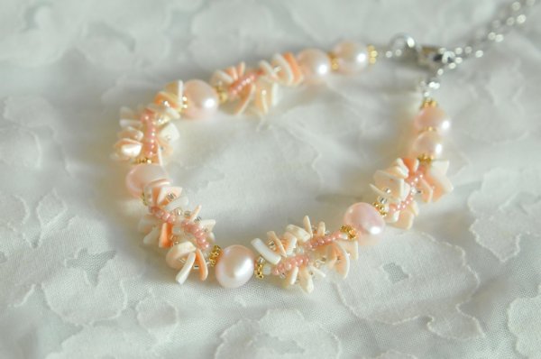 画像1: 願い事ブレスレット「海の宝石たち」 (1)