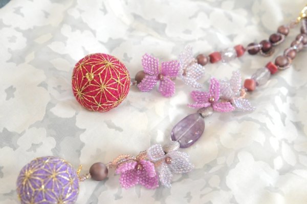 画像1: 柳川手まリの壁飾り(アメジスト・アメトリン・ロードナイト) (1)