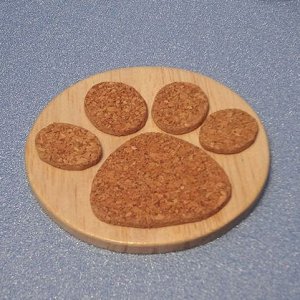 画像1: 風の村工房：肉球コースター (1)
