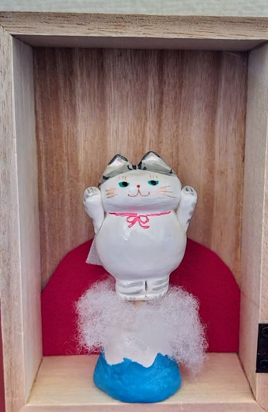 画像1: 招福スパにゃん（灰色/箱入り）一部寄付「送料込み」 (1)